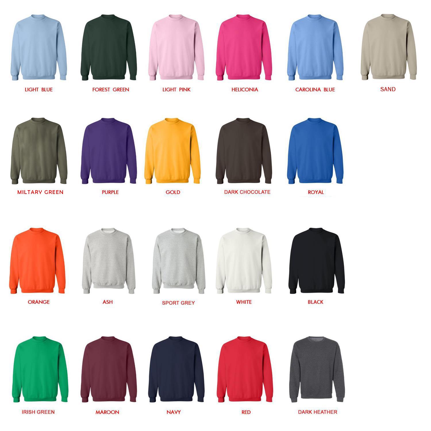 sweatshirt color chart - Bloodborne UK Shop