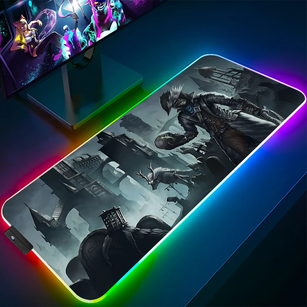 Bloodborne RGB gaming Must Try Mousepad Large