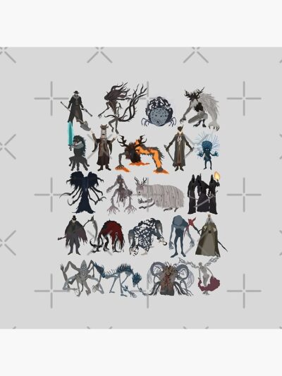 Alternative view of Bloodborne Bosses Tapestry