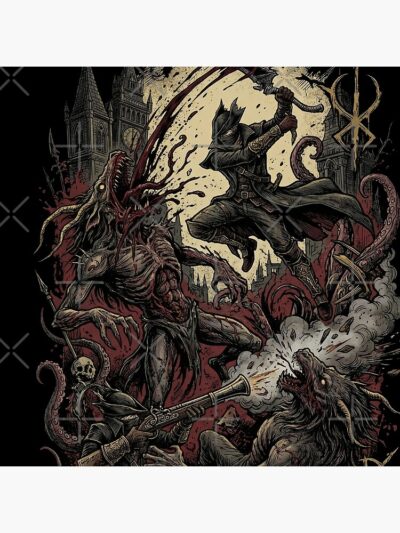Alternative view of Hunter Onslaught Gothic Gaming Tapestry