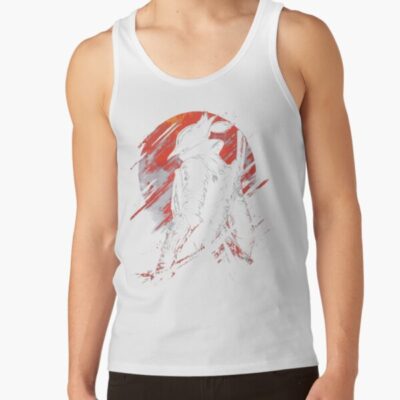 Alternative view of Gothic Beast Slayer Dark Fantasy Hunter Graphic Tank Top