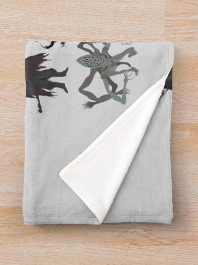 Alternative view of Bloodborne Bosses Throw Blanket