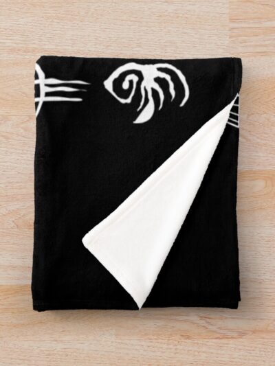 Alternative view of Bloodborne Caryll Runes Throw Blanket