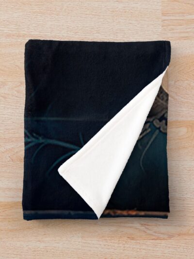 Alternative view of The Black Mask The Hunter Throw Blanket