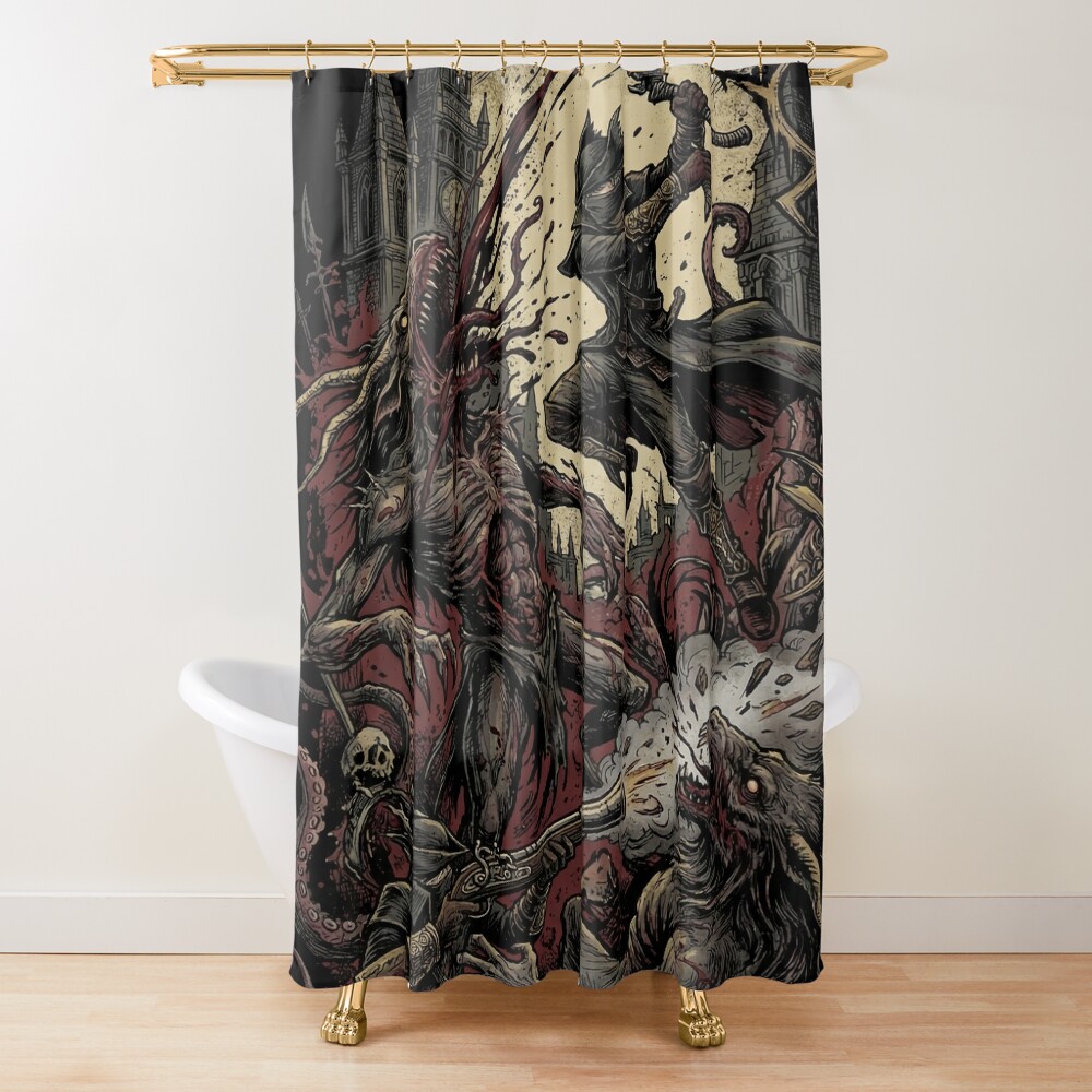 Hunter Onslaught Gothic Gaming Shower Curtain